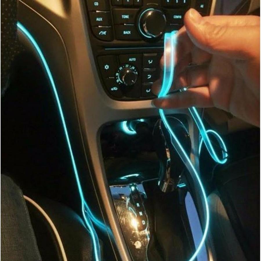 Banda decorativa auto LED 5 metri, pentru interior
