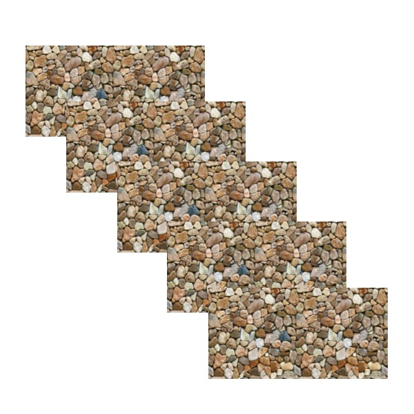 Set 5 x Tapet adeziv 3D Little Stones 30x60 cm