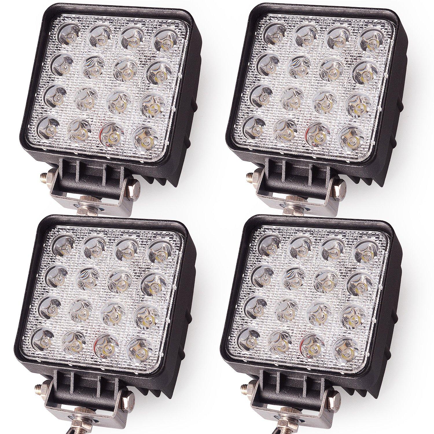 Set 4 proiectoare 16 LED 48W auto IP 67