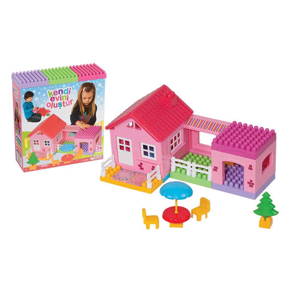 Set de constructie Casuta, 36 piese de mari