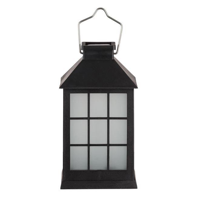 Felinar solar LED cu efect de flacara, 10x10x20 cm