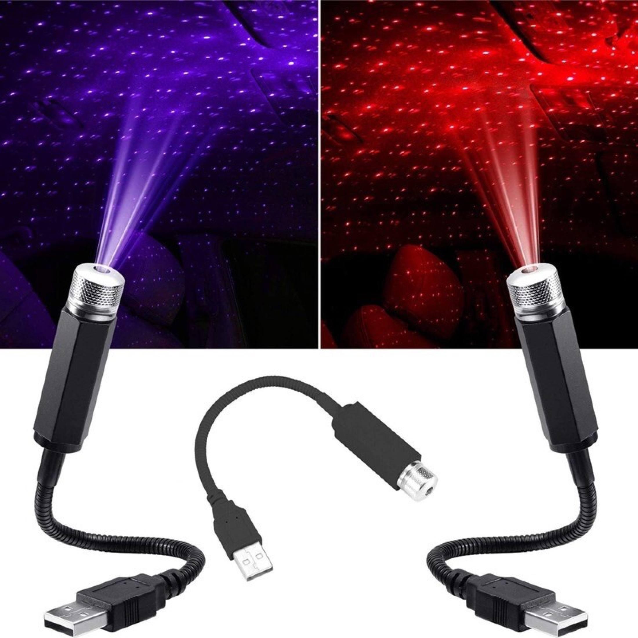 Lampa cu laser proiectie stelute, Car Ceiling USB Star