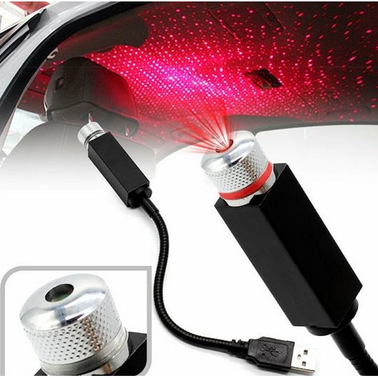 Lampa cu laser proiectie stelute, Car Ceiling USB Star