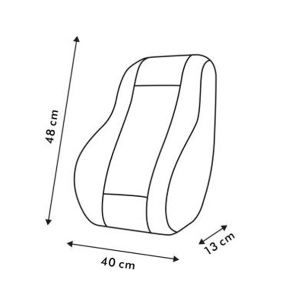 Perna suport lombar pentru scaun auto, piele ecologica, 48x40 x13 cm