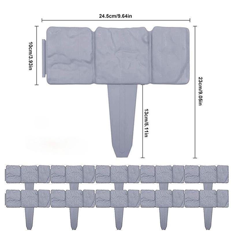 Set 30 x Bordura din plastic cu aspect de piatra