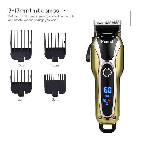 Aparat de tuns profesional, cu acumulator, afisaj LCD, lama reglabila
