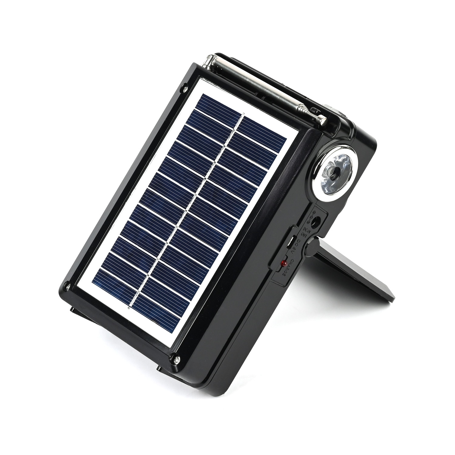 Radio portabil solar cu Bluetooth, MP3 Player si lanterna, AM/FM/SW