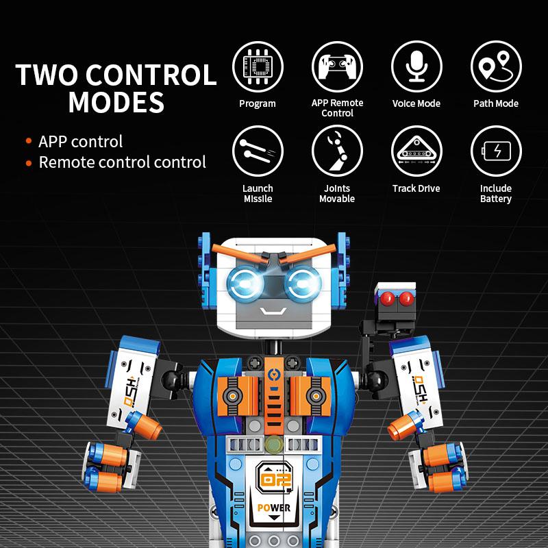 Robot cu telecomanda 447 piese, Andowl FC9002