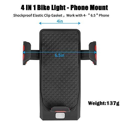 Lanterna suport telefon bicicleta, alarma, baterie de incarcare