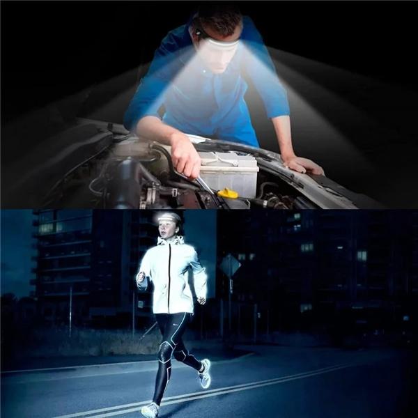 Lanterna frontala LED, 350 lumeni, Negru
