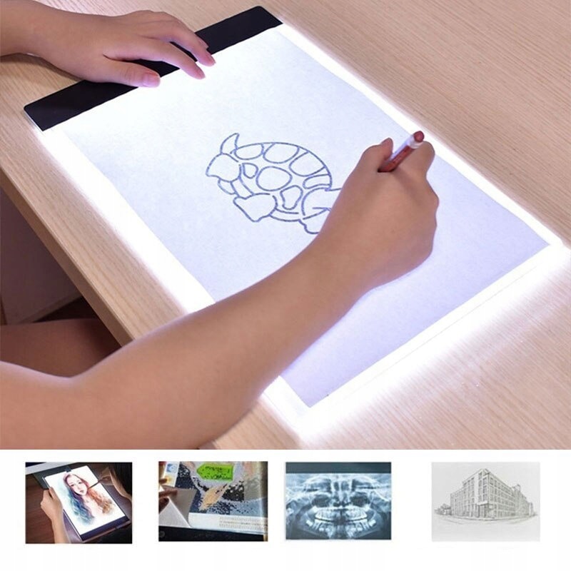 Tableta LED, proiectare lumina desene, A4, USB