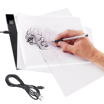 Tableta grafica LED, proiectare lumina desene, A4, USB