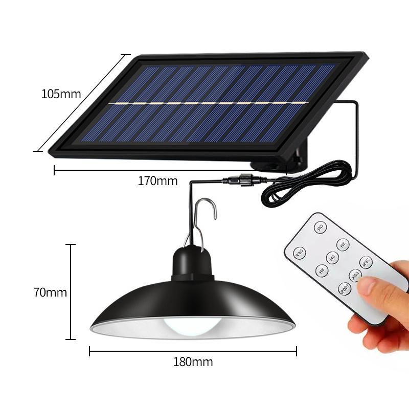Lampa solara suspendata, telecomanda, 90 Lm/W