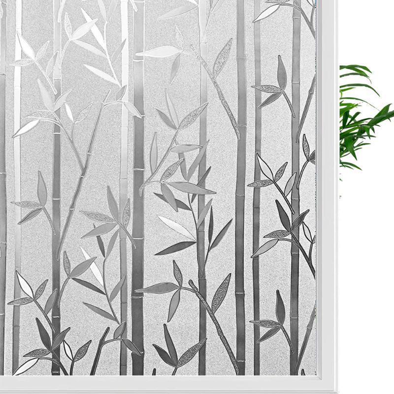Folie geam vitrostatica, 45 x 300 cm, Bambus