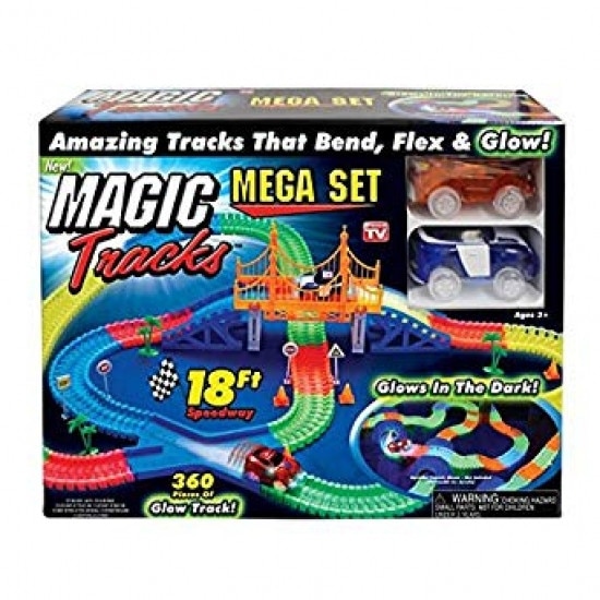 Pista flexibila Magic Tracks 360 piese + 2 masini LED