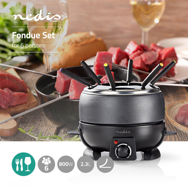 Aparat Fondue 800 W, 2.3 Litri - 6 persoane