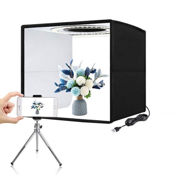 Mini studio portabil fotografie, Cub foto pliabil, 40 cm