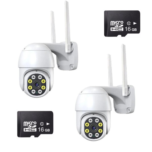 Set 2 x camera de supraveghere IP 360 wifi, card 16 GB