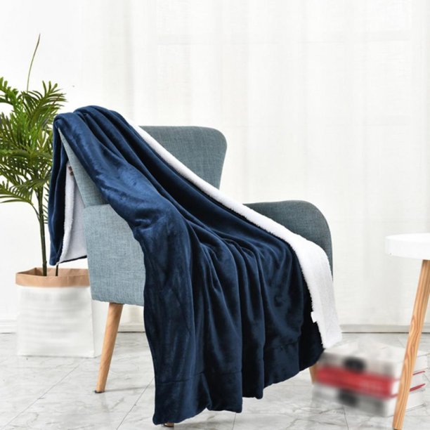 Patura cocolino cu blanita alba, Bleumarin