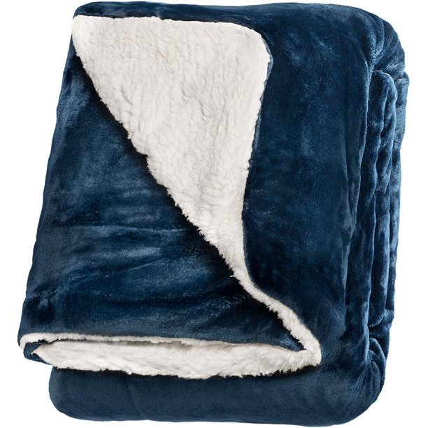 Patura cocolino cu blanita alba, Bleumarin