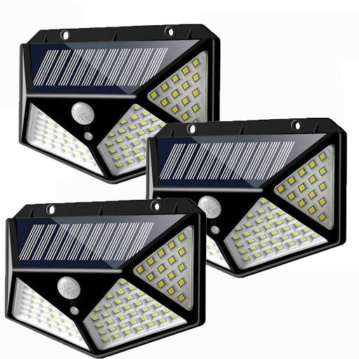 Set 3 lampi solare 100 LED + Lanterna frontala 3 LED