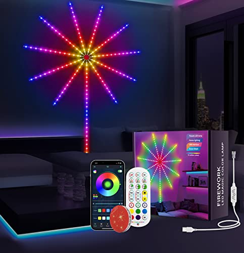 Lumini LED tip artificii inteligente, RGB, muzica, telecomanda