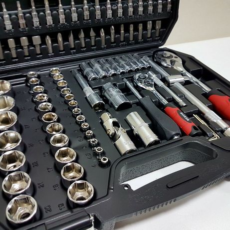 Trusa chei BOXER 108 piese, negru, Chrome Vanadium, Polonia