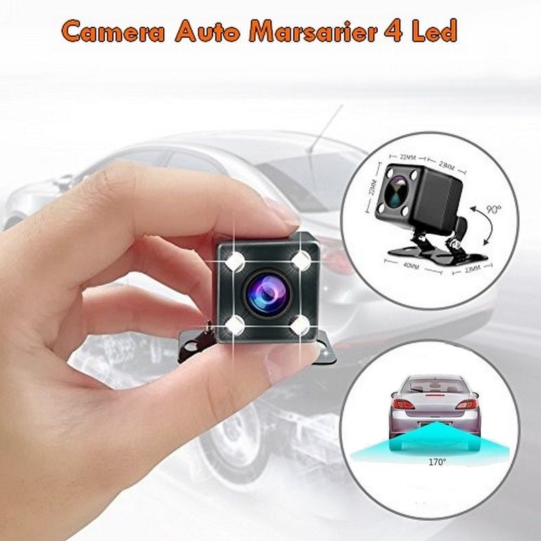 Camera auto video marsarier cu 4 LED si Monitor LCD pliabil de 4.3 inch