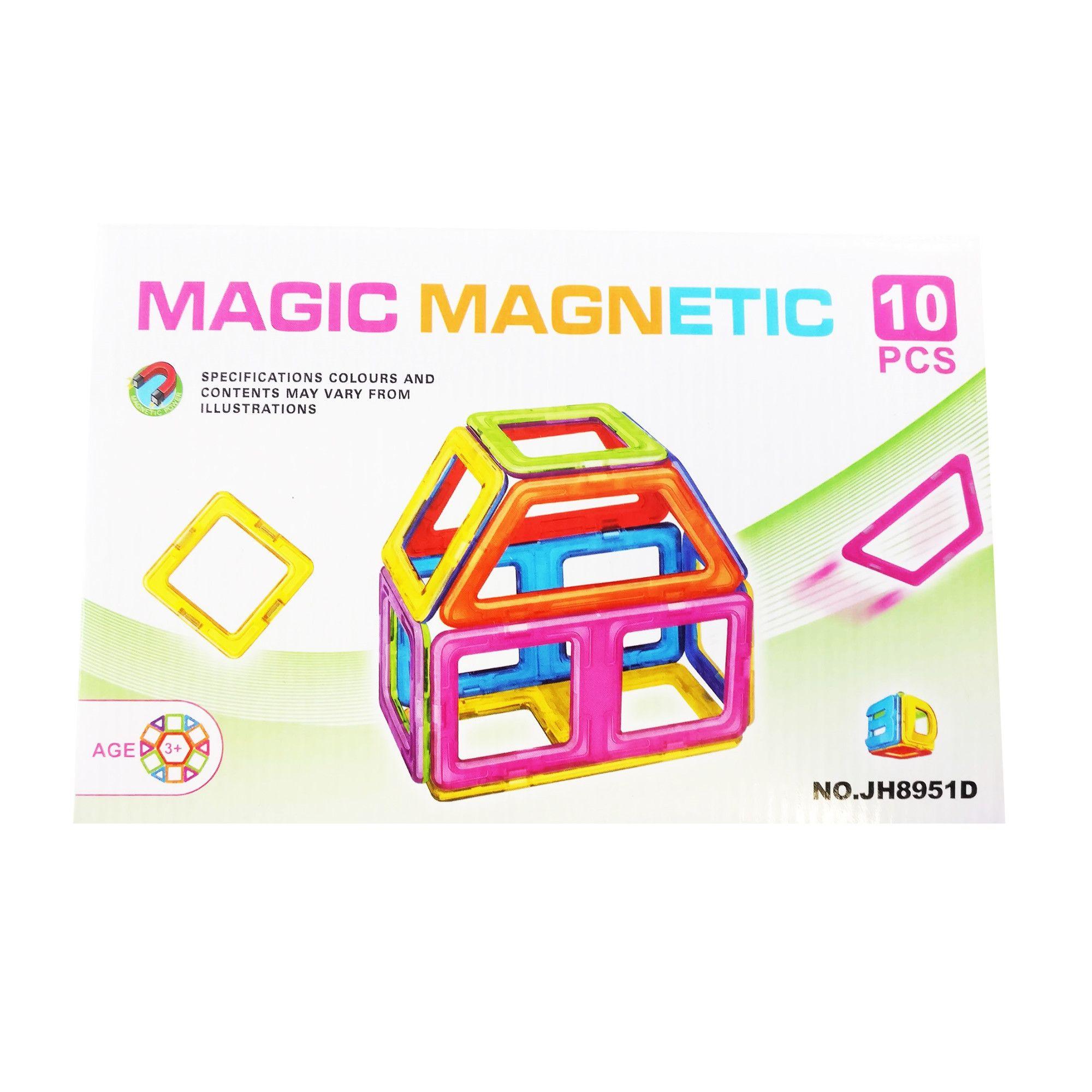 Set de constructie Magic Magnetic, 10 piese