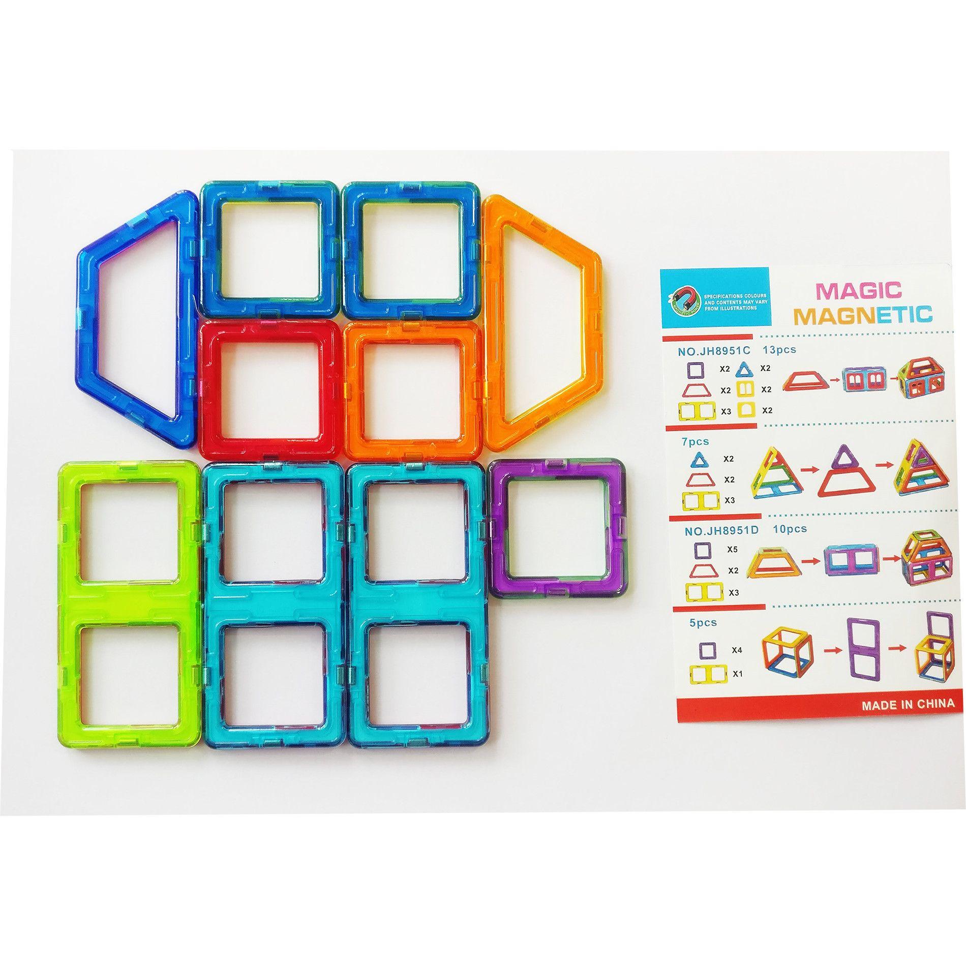 Set de constructie Magic Magnetic, 10 piese