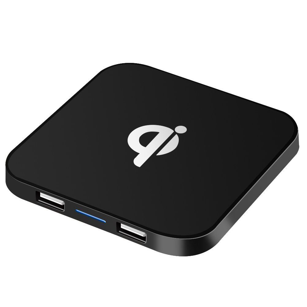 Incarcator Wireless Qi Charging Pad, USB Hub 2 porturi
