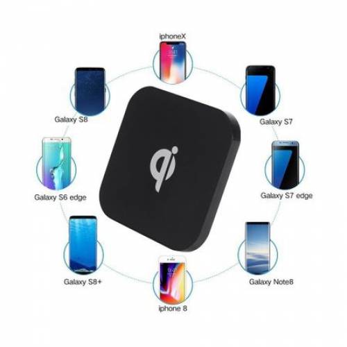 Incarcator Wireless Qi Charging Pad, USB Hub 2 porturi