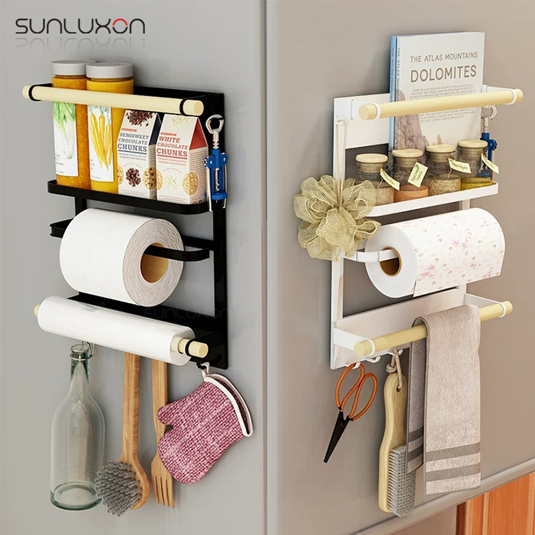 Suport de bucatarie magnetic 45 x 30 cm, Negru / Alb