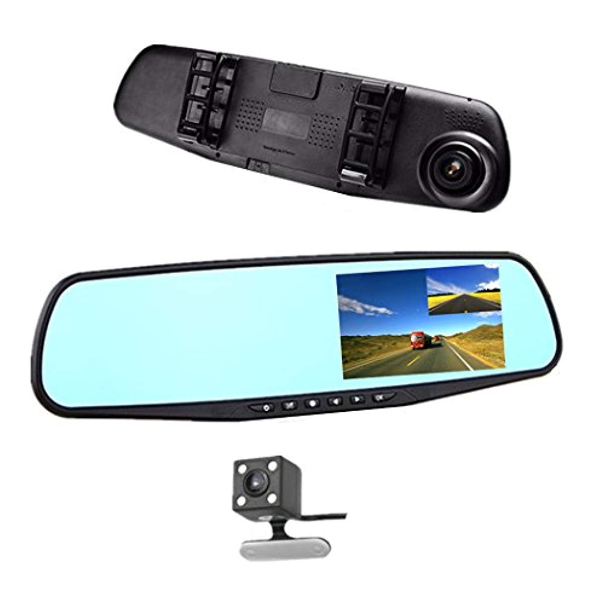 Oglinda auto cu camera fata-spate, rezolutie HD, display 3.5 inch