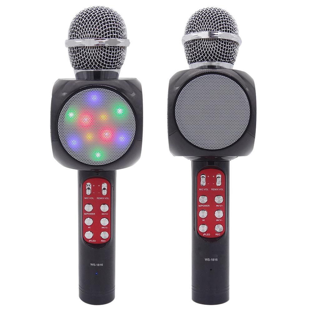 Microfon karaoke Bluetooth Radio disco LED fara fir WS-1816