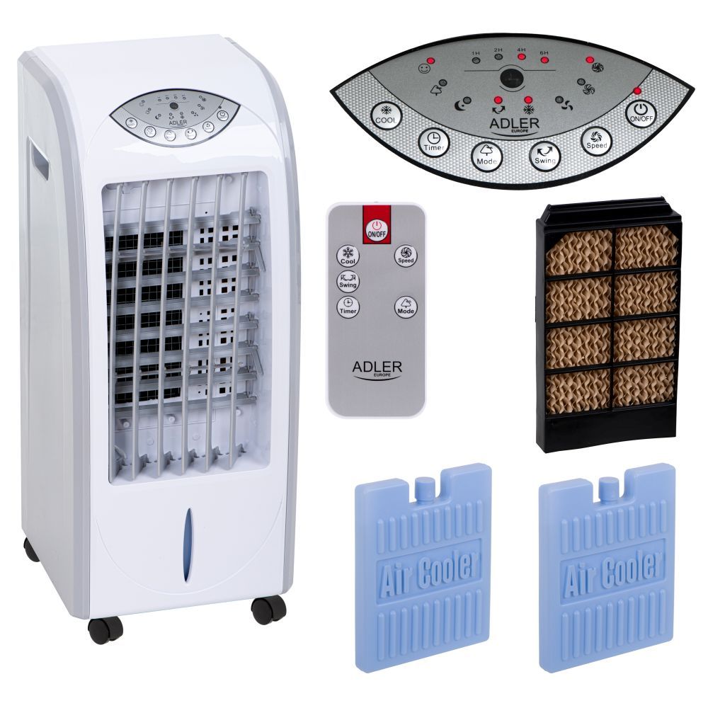 Aparat de aer conditionat portabil, Adler 350W, 3 moduri de ventilatie si timer