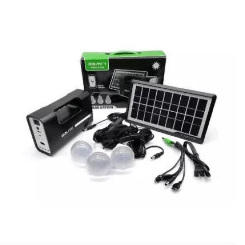 Kit lanterna cu panou solar, 3 becuri LED SMD, GDLITE-1