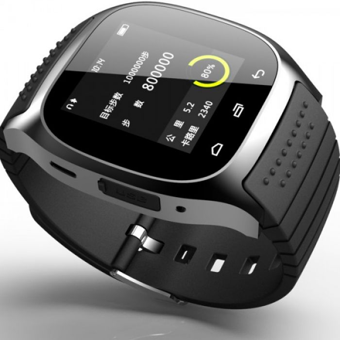Ceas Bluetooth 1.5 inch - Smartwatch M26 Negru, Barometru, Altimetru