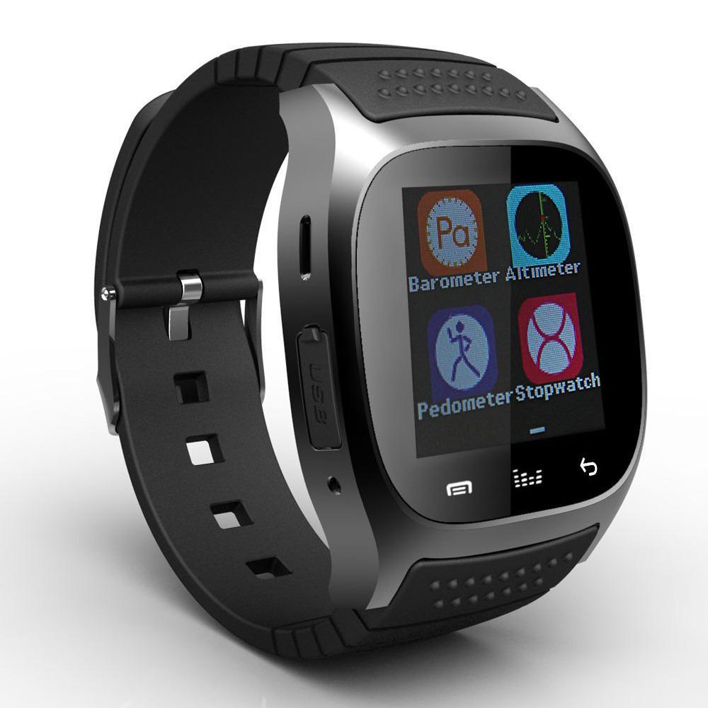 Ceas Bluetooth 1.5 inch - Smartwatch M26 Negru, Barometru, Altimetru