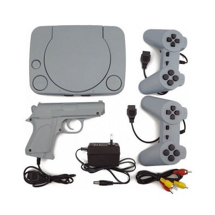 Consola pentru jocuri pe televizor, 2 x controller, pistol