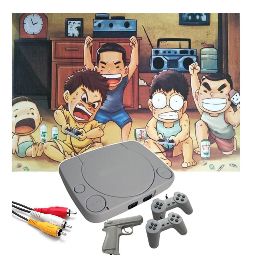 Consola pentru jocuri pe televizor, 2 x controller, pistol