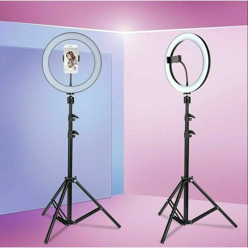 Lampa circulara cu suport selfie, 60W