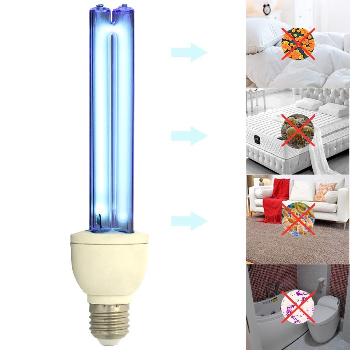 Bec UVC cu Ozon 15W pentru sterilizare, E27, 220V
