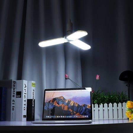 Lampa LED cu 3 brate mobile ajustabile, E27 6500K 45W, Alb Rece