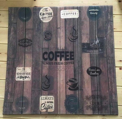 Tapet autoadeziv Coffee, 77 x 70 cm, spuma moale 3D
