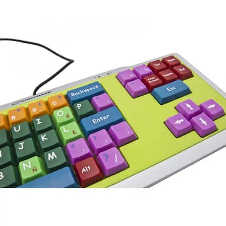 Tastatura PC educationala, colorata pentru copii, USB