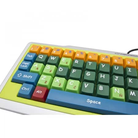 Tastatura PC educationala, colorata pentru copii, USB