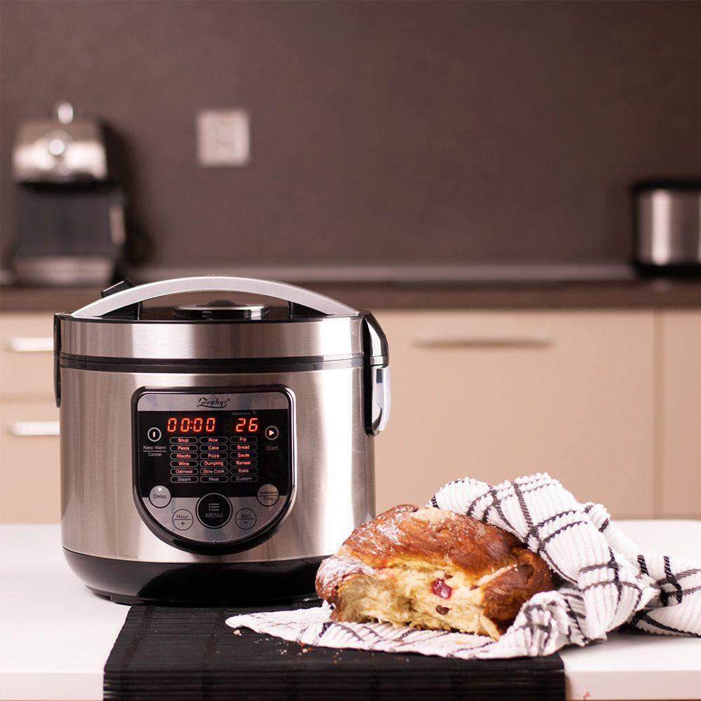 Multicooker argintiu ZEPHYR, 18 programe, 700W, 5 litri