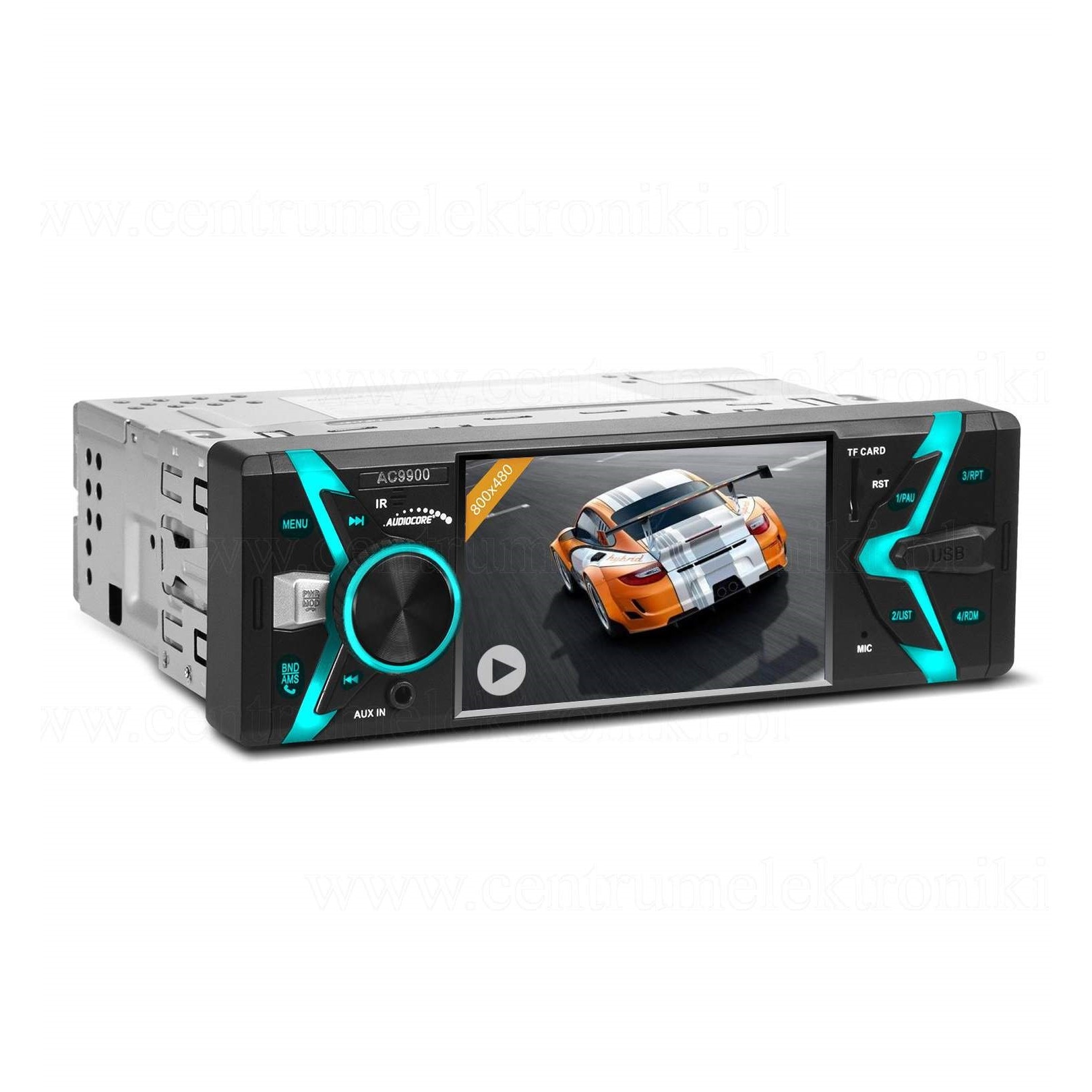 Radio MP3 MP5 Player Auto 1DI,  Bluetooth, USB, Telecomanda, 4x50W