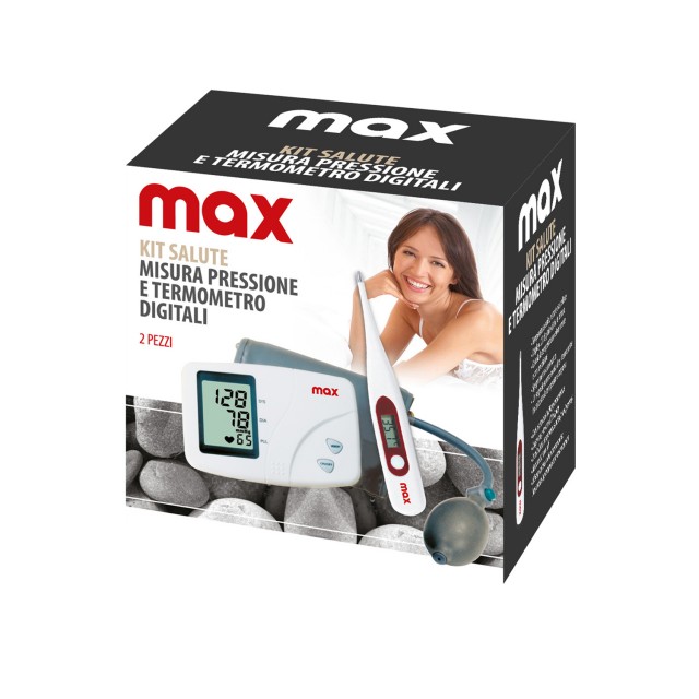 Kit Max - Tensiometru de brat cu 90 memorii, include termometru